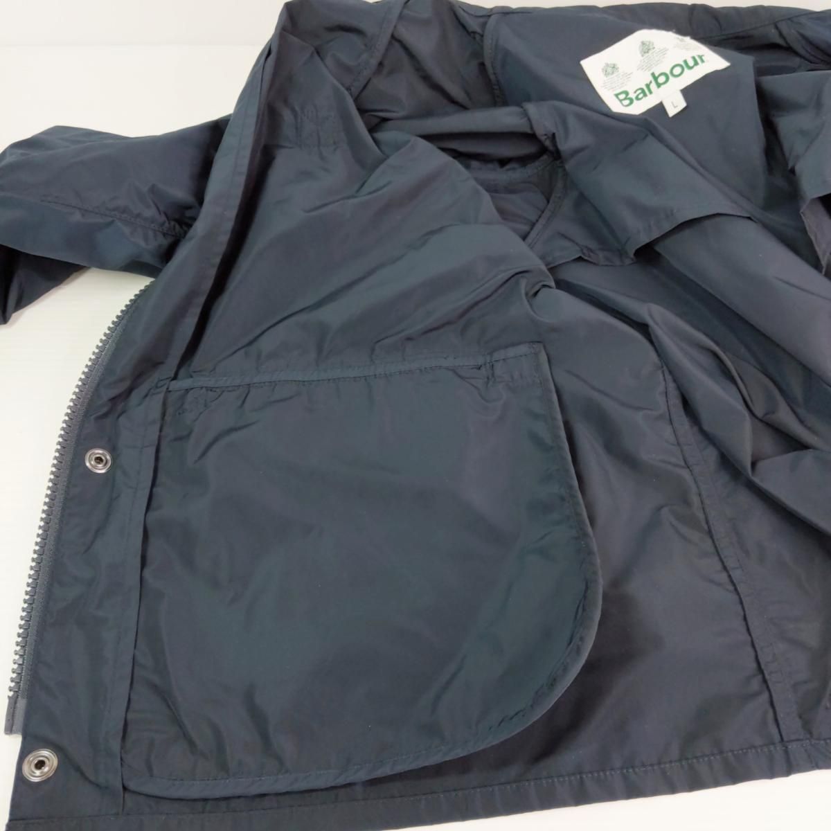中古品】Barbour バブアー ナイロンジャケット ネイビー Lサイズ 〇YR 