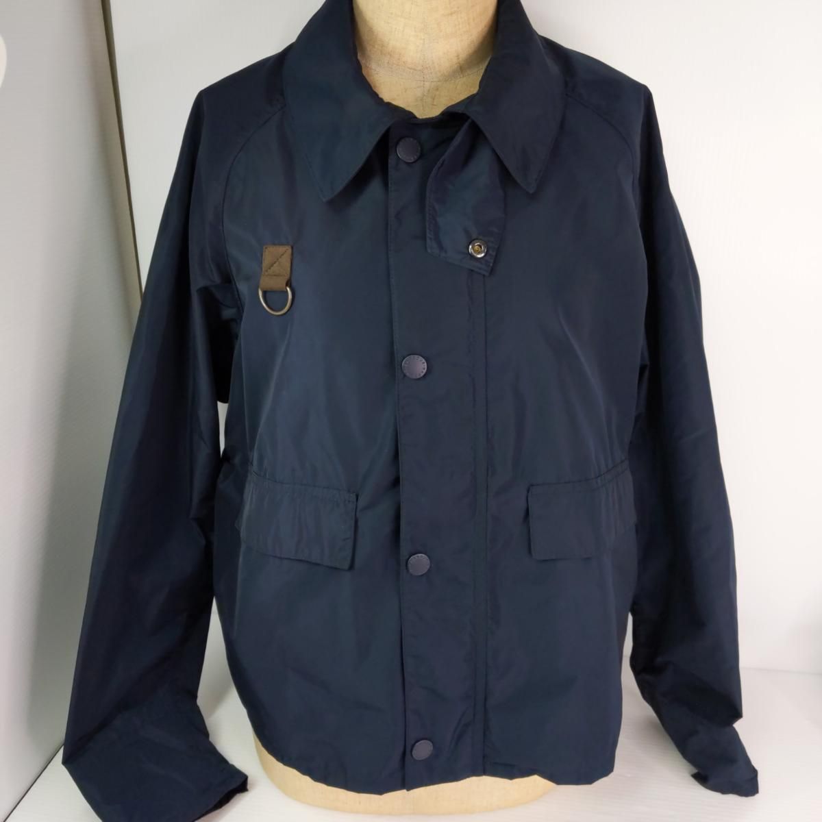中古品】Barbour バブアー ナイロンジャケット ネイビー Lサイズ 〇YR 