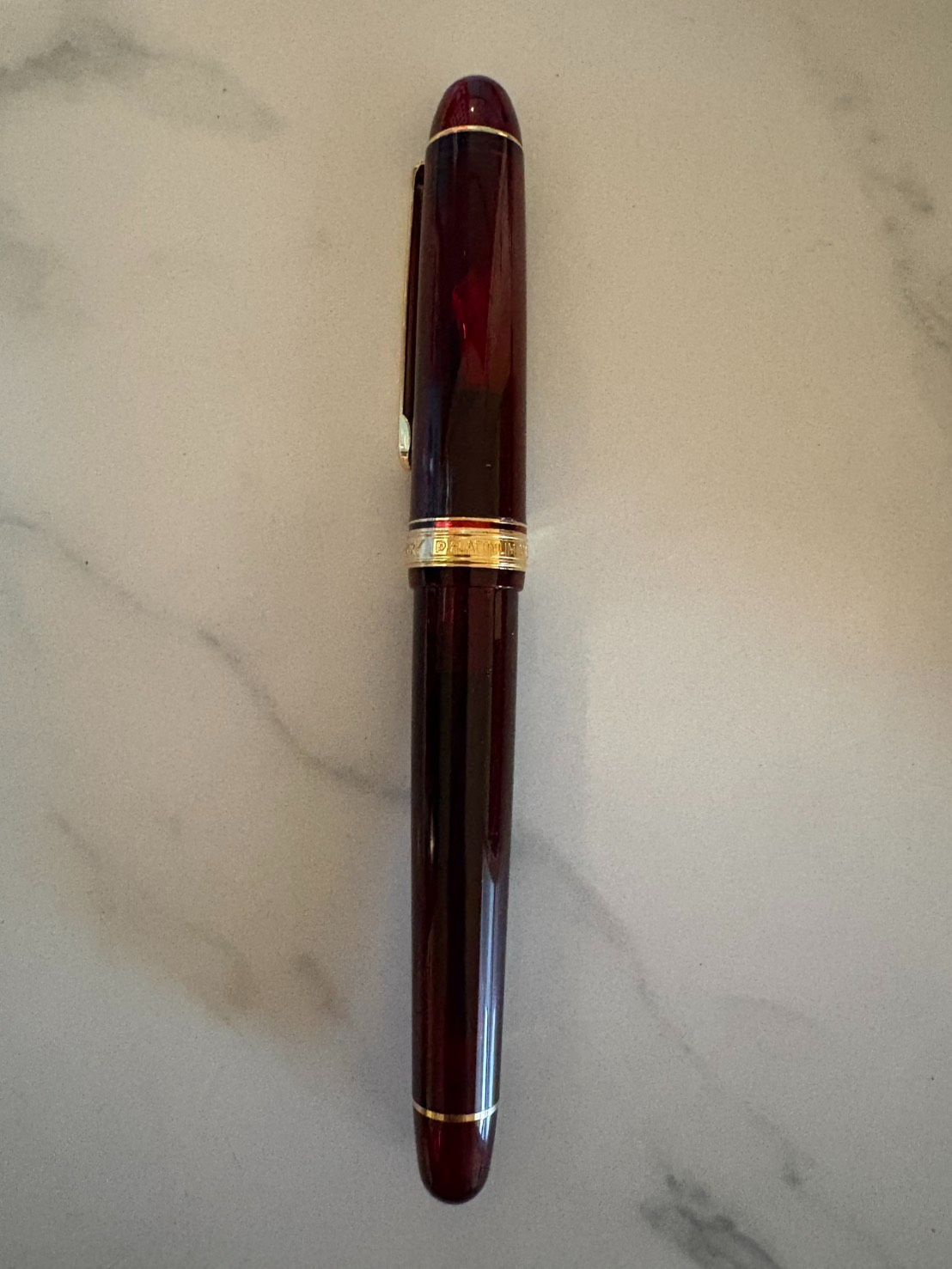 極美品】プラチナ万年筆 #3776 センチュリー ブルゴーニュ SF（細軟