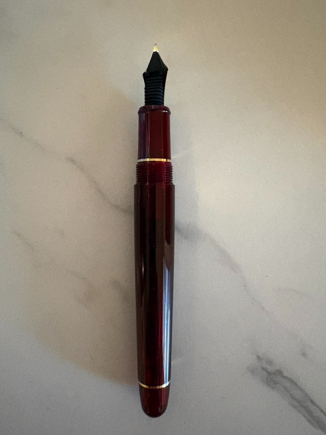 極美品】プラチナ万年筆 #3776 センチュリー ブルゴーニュ SF（細軟