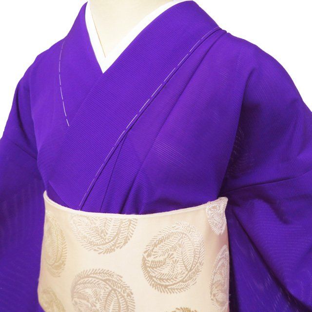 夏物 色無地 夏着物 着物 未使用 正絹 絽 フォーマル 紋付き 紫色 身丈159cm 裄63.5cm M きもの北條 A1350-11 夏物 色無地 夏着物 着物 未使用 正絹 絽 フォーマル 紋付き 紫色 身丈