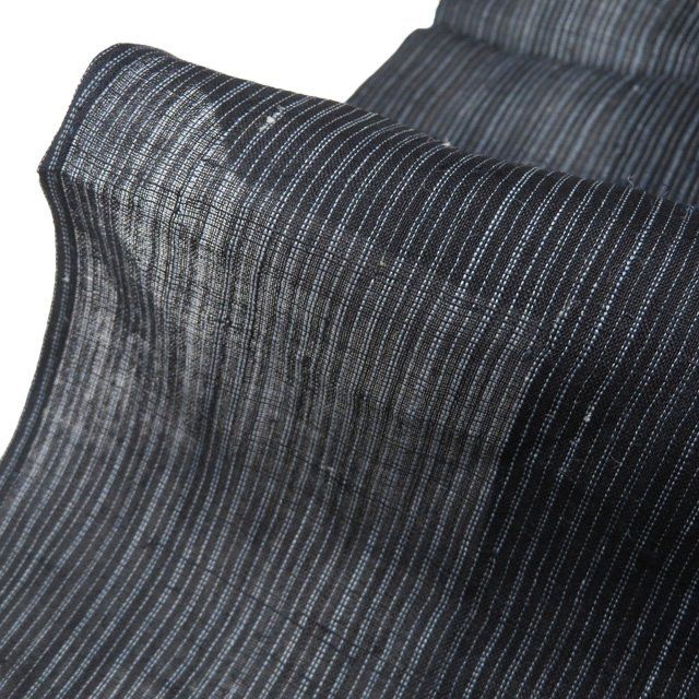 夏物 宮古上布 夏着物 着物 中古 苧麻 カジュアル 素材 材料 縦縞模様