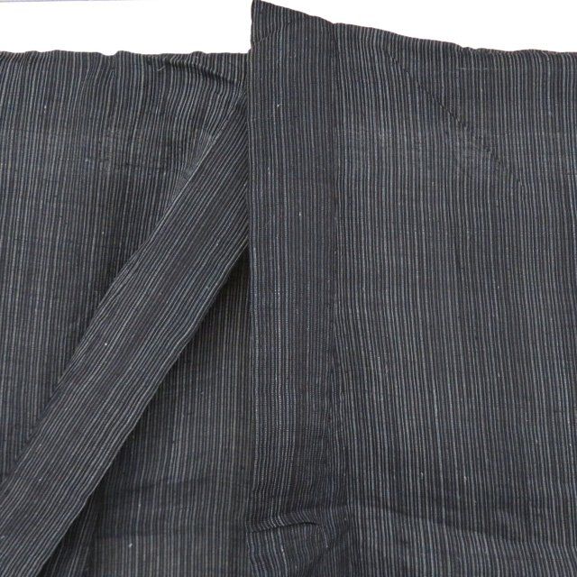 夏物 宮古上布 夏着物 着物 中古 苧麻 カジュアル 素材 材料 縦縞模様