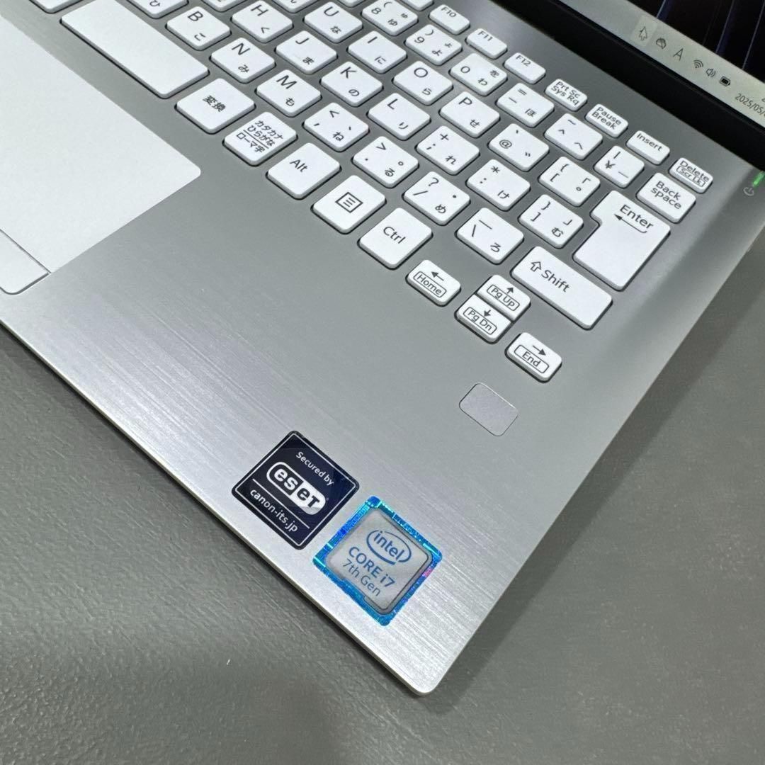 【高性能】VaioS11ホワイト☘7世代corei7☘新品NVMe512GB 14 SX Windowsノート本体