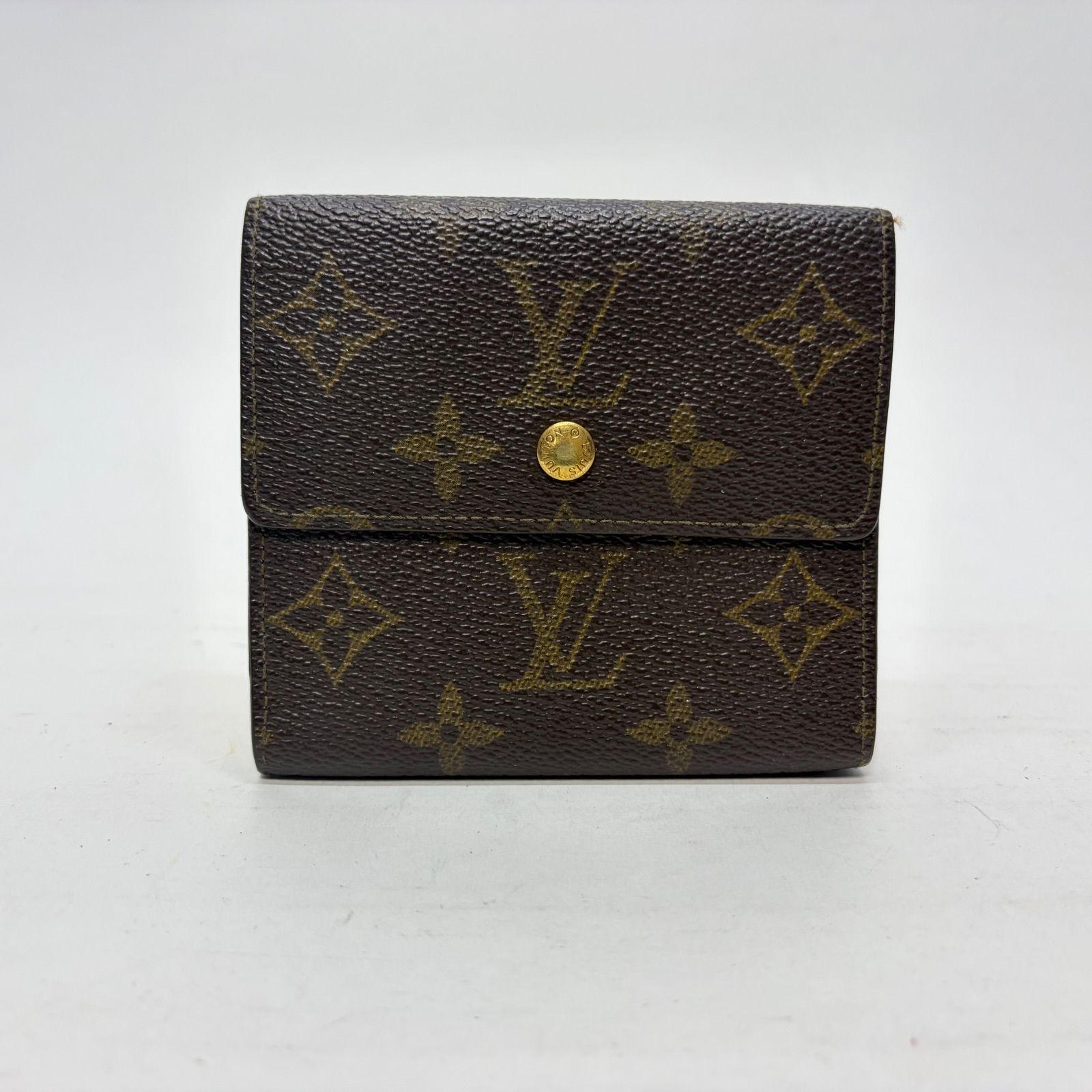 4043 LOUIS VUITTON ルイヴィトン モノグラム 三つ折り財布 Wホック
