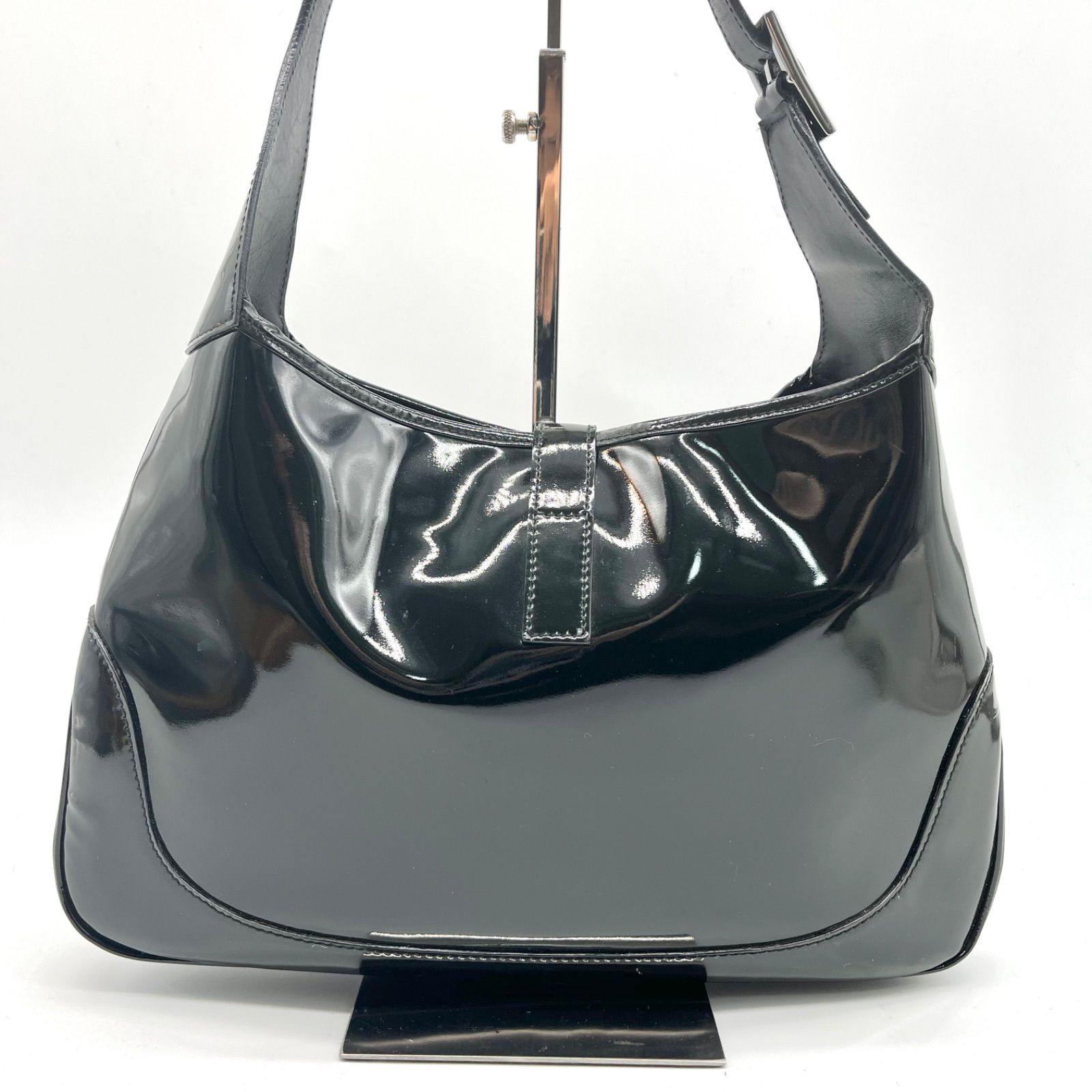 GUCCI グッチ ジャッキー SV金具 エナメルレザー ショルダーバッグ 
