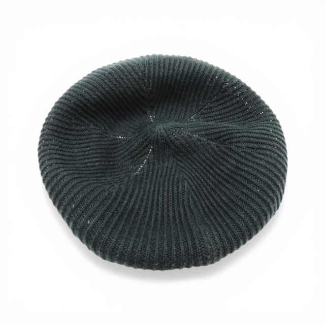 THE H.W.DOG&CO 2TONE BERET BLACK サイズFREE D-00400 エイチダブリュードッグアンドコー 2トーン ニット ベレー帽 キャップ 大名店