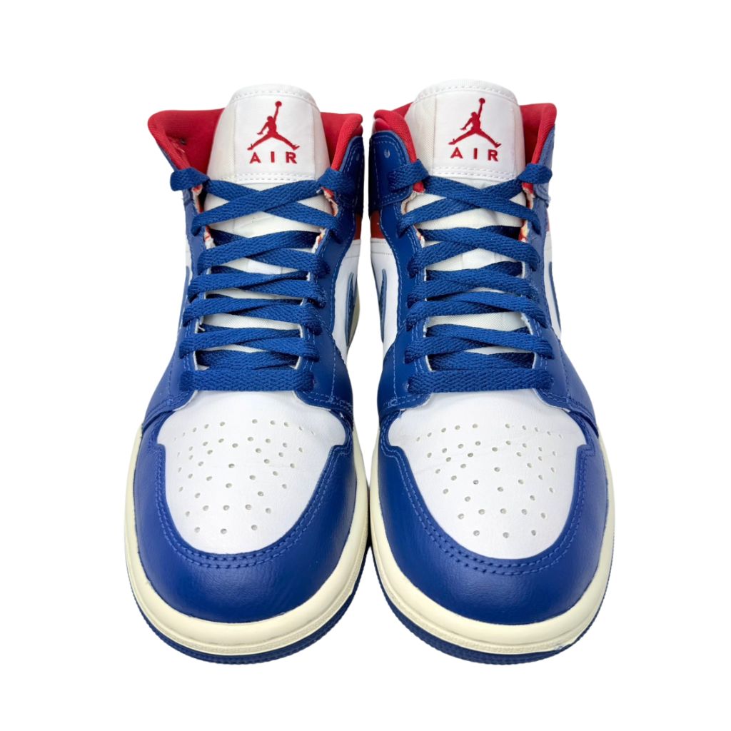 NIKE AIR JORDAN 1 MID FRENCH BLUE エア ジョーダン 1 ミッド ブルー ホワイト 白 レッド ナイキ スニーカー 23 5 cm レディース AJ1 U11400 - メルカリ