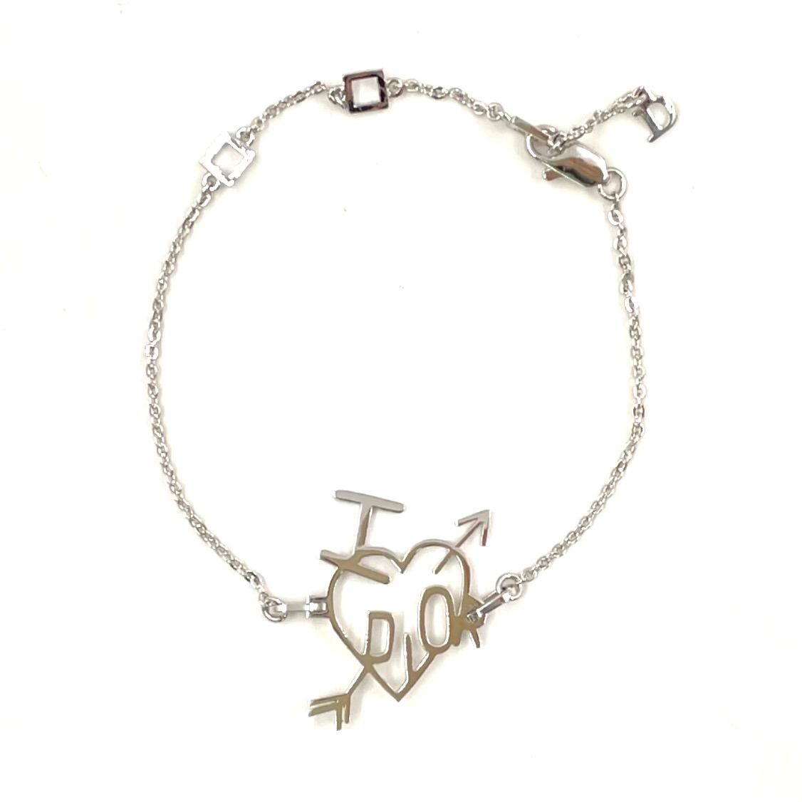 Christian Dior I Love Dior ハートアロー メタル シルバー 