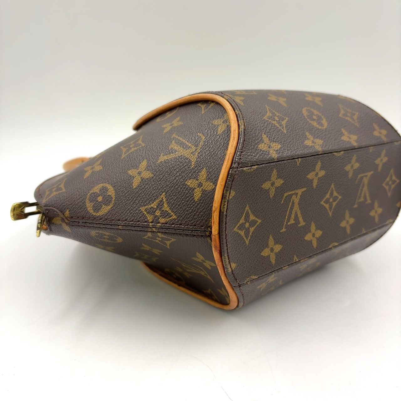 LOUIS VUITTON エリプスPM モノグラム レザー×PVC ブラウン×ライト 