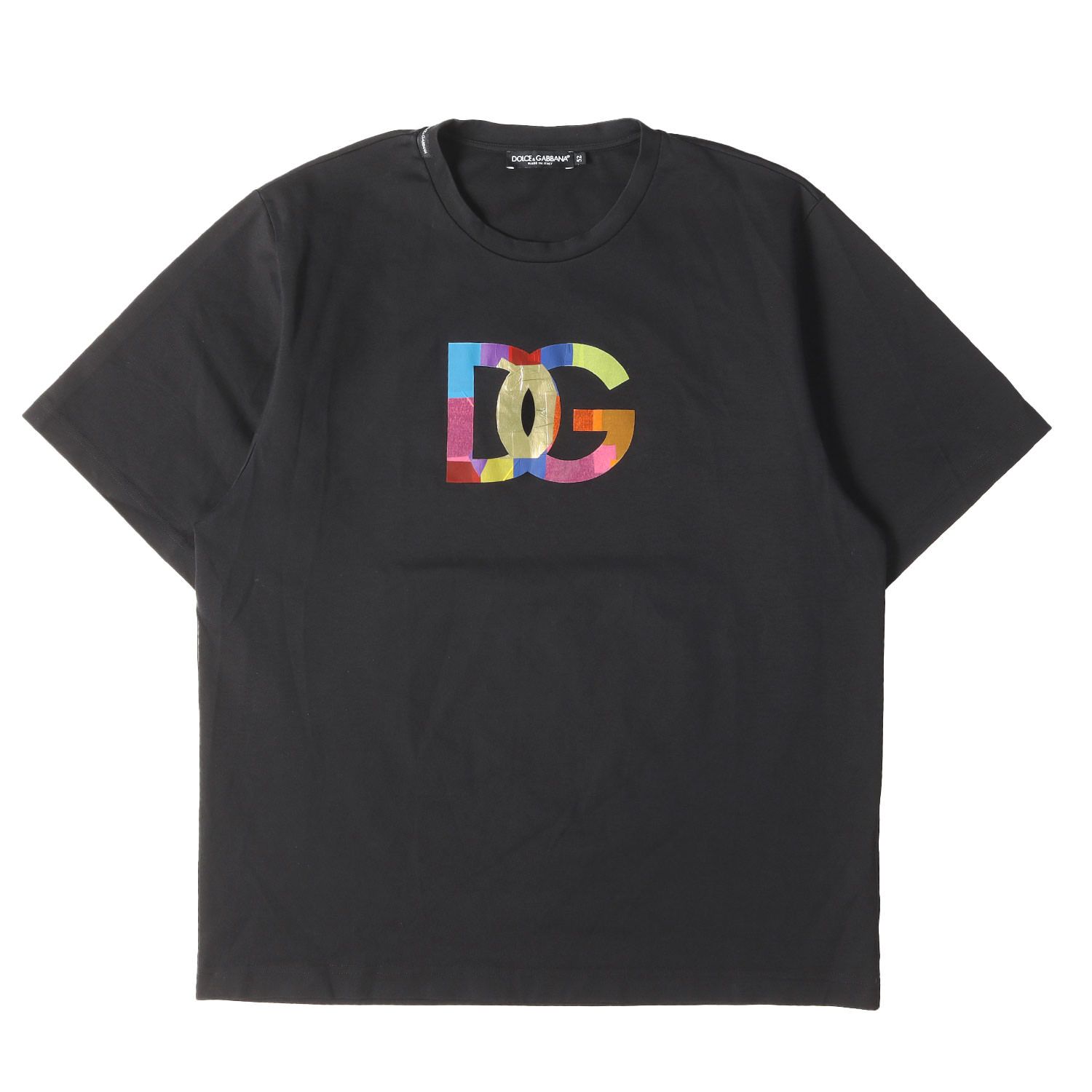 dolce&gabbana tシャツ DOLCE&GABBANA ドルチェ&ガッバーナ Tシャツ ブラック 黒 サイズ:52