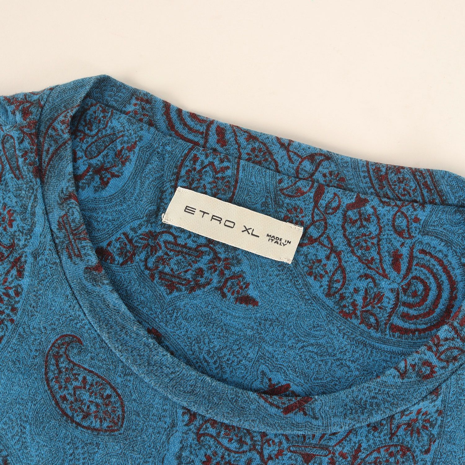 ETRO エトロ Tシャツ ブルー 青 サイズ:XL | 20SS ビッグペイズリー柄 クルーネック Tシャツ | 半袖 ショート ハーフ スリーブ カットソー【メンズ】【】 楽天市場】半袖 メンズ（ブランドエトロ）（メンズファッション