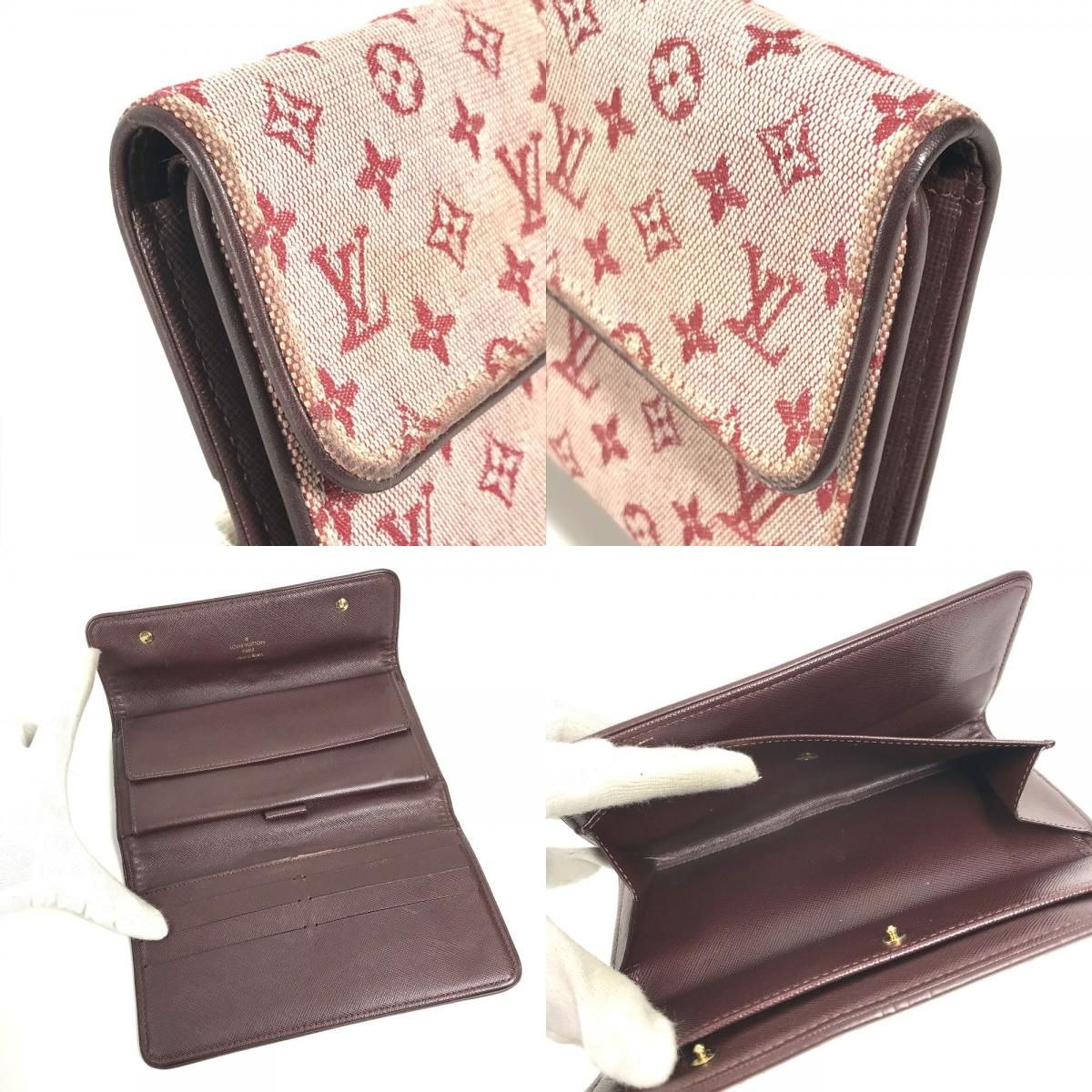 ルイヴィトン LOUIS VUITTON  ポルトトレゾール インターナショナル M92244 モノグラムミニ ロングウォレット フラップ 長財布 モノグラムミニキャンバス チェリー レッド LOUIS VUITTON ルイヴィトン 長財布 ポルトトレゾール
