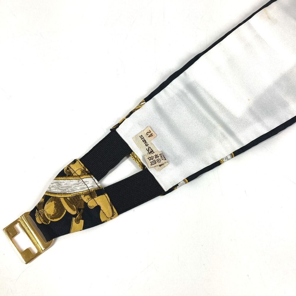 HERMES エルメス ベルト カマーバンド＆蝶ネクタイ セット 2点 シルク