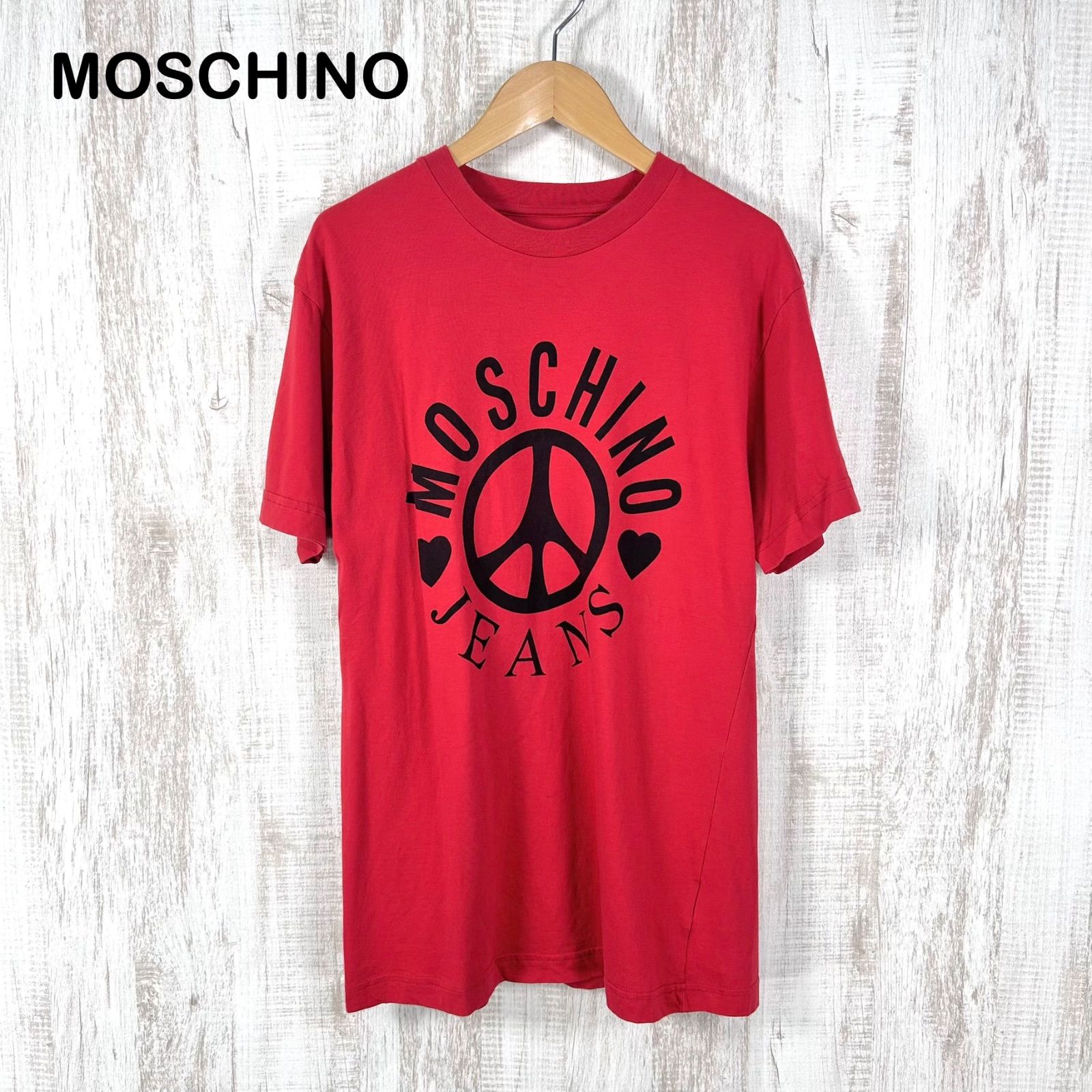 希少 MOSCHINO ヴィンテージ ベスト モスキーノ ジーンズ ハート MOSCHINO JEANS モスキーノジーンズ ハート ピース ロゴプリント T