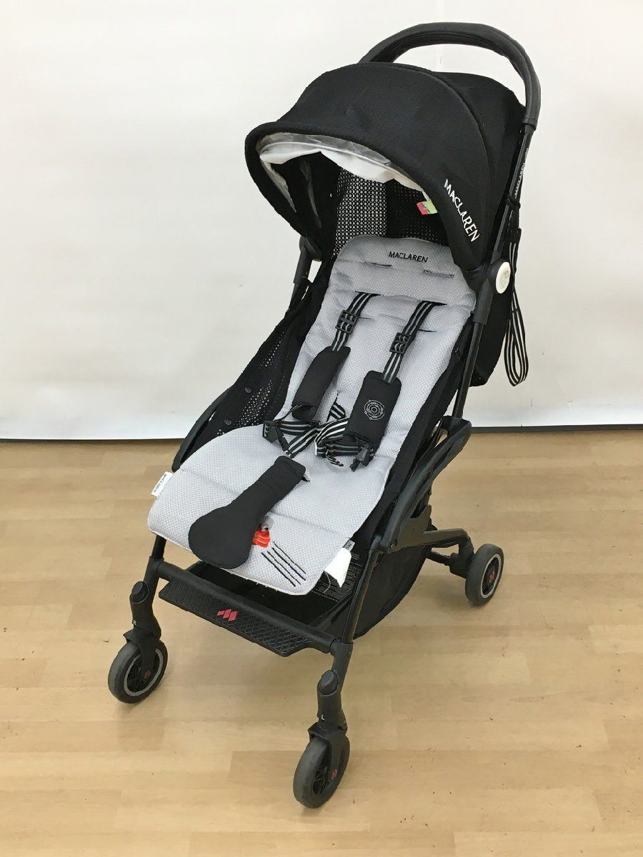 マクラーレン Maclaren Atom アトム B型ベビーカー 25kgまで バギータイプ ブラック 三つ折り 軽量 収納バッグ レインカバー付き 2511LS001