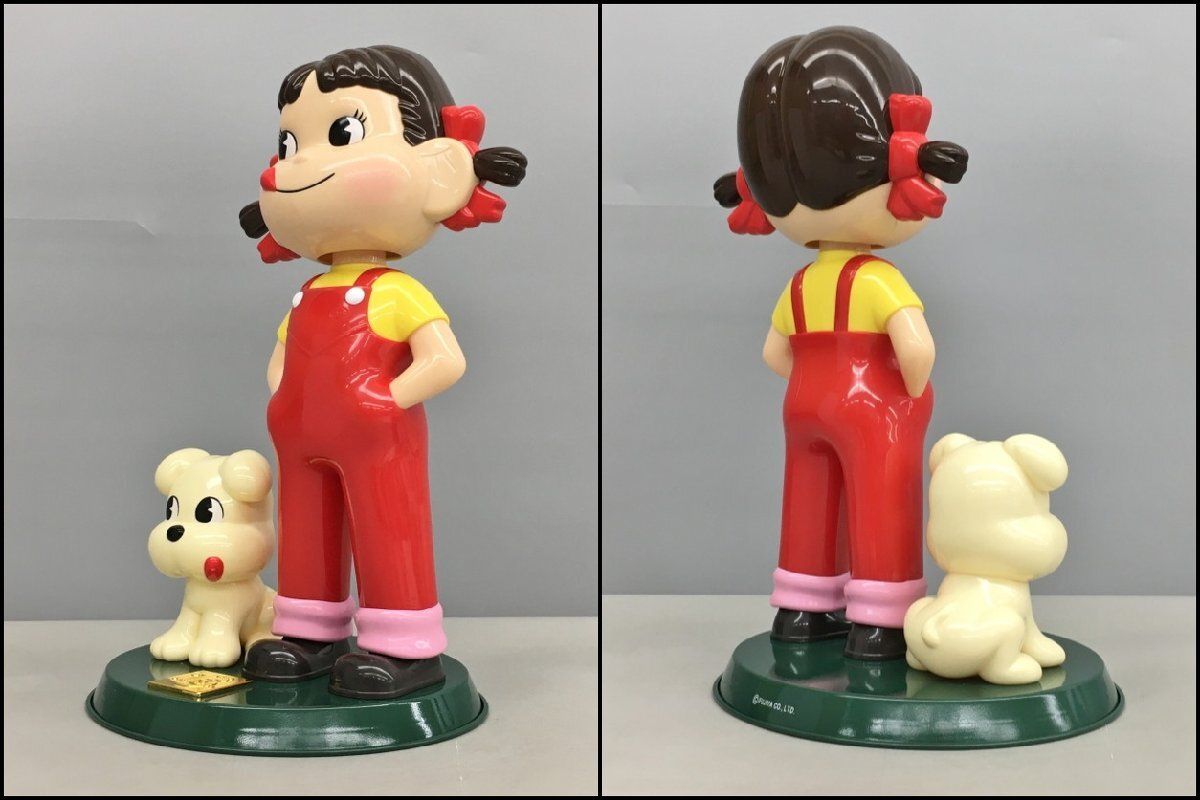 不二家 首振り人形 ペコちゃん 75周年記念版 全高約32cm 未使用