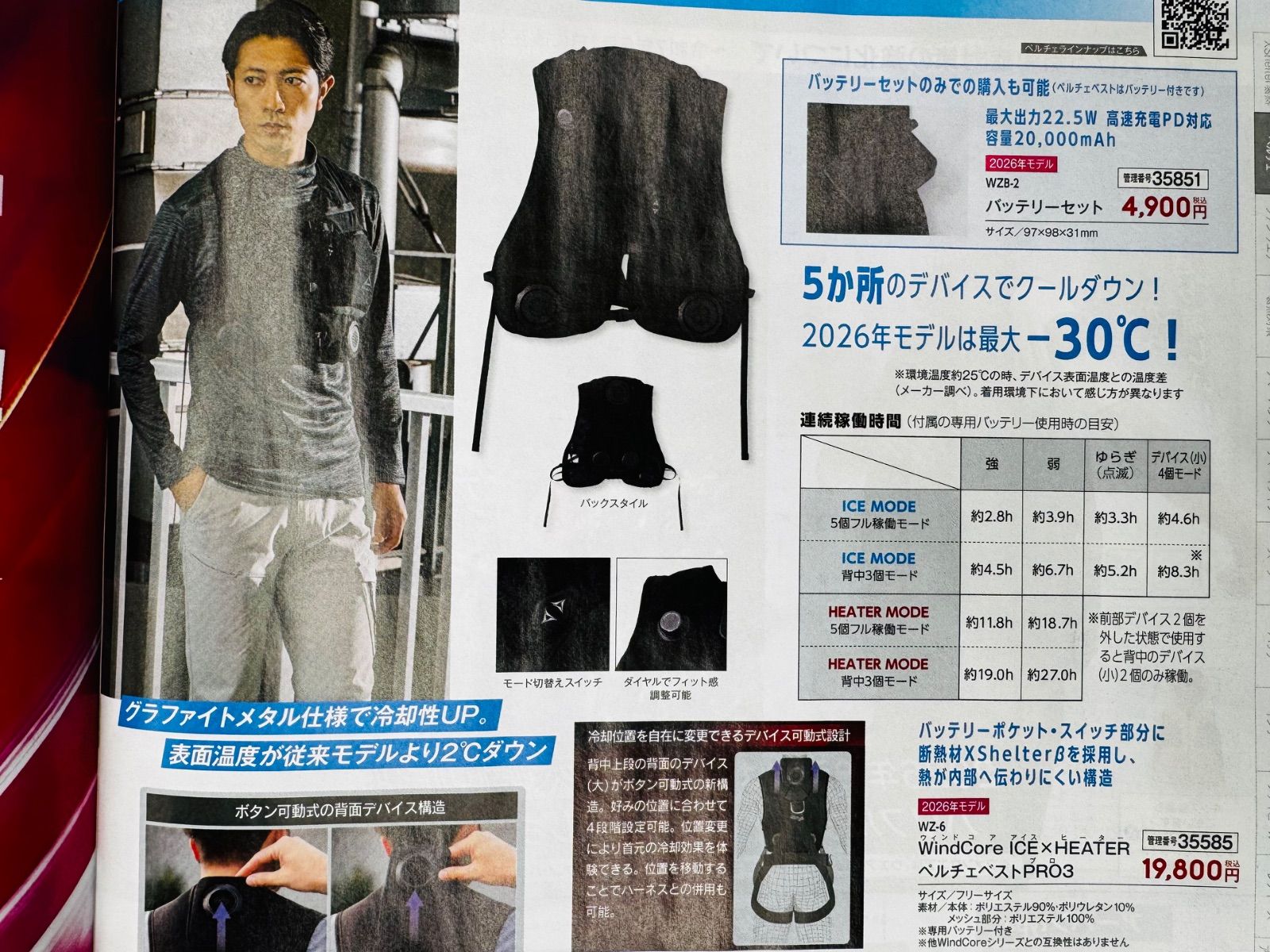 最新2026ワークマン ペルチェベスト 新品未使用品 - メルカリ