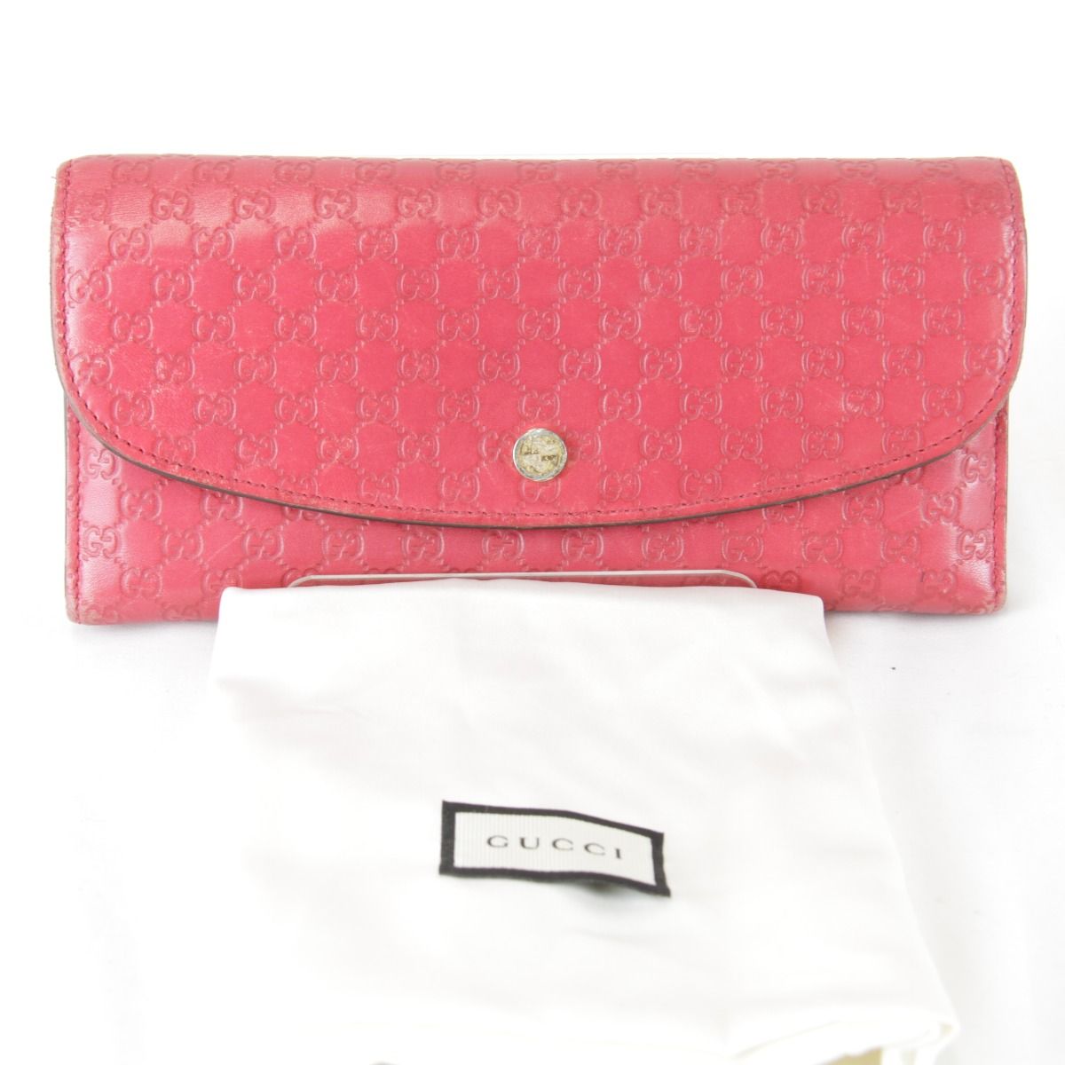 USED』 グッチ 袋有 256926・0416 長財布 レザー レッド - メルカリ