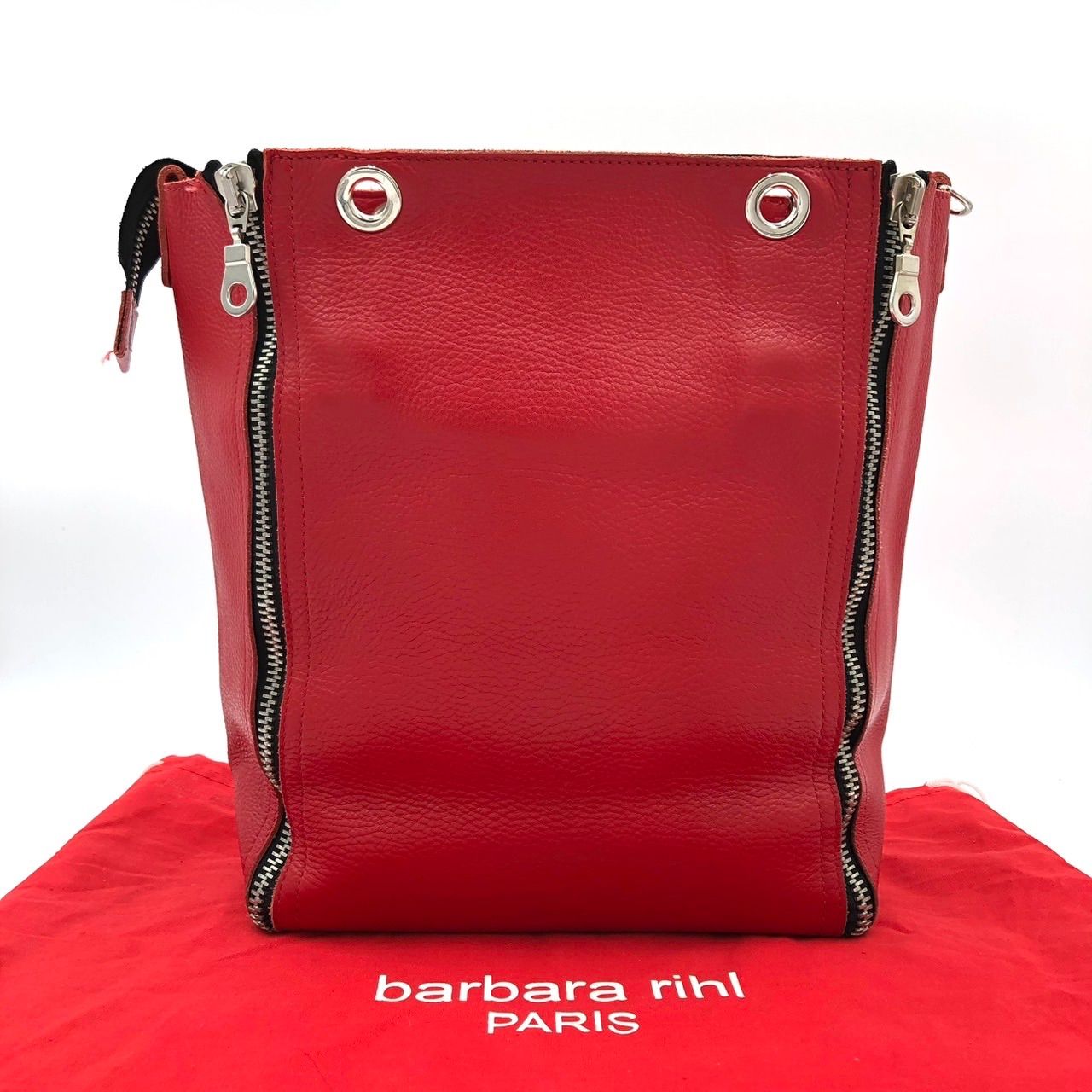 本物☆バーバラリール BARBARA RIHL レザーハンドル ririファスナー 