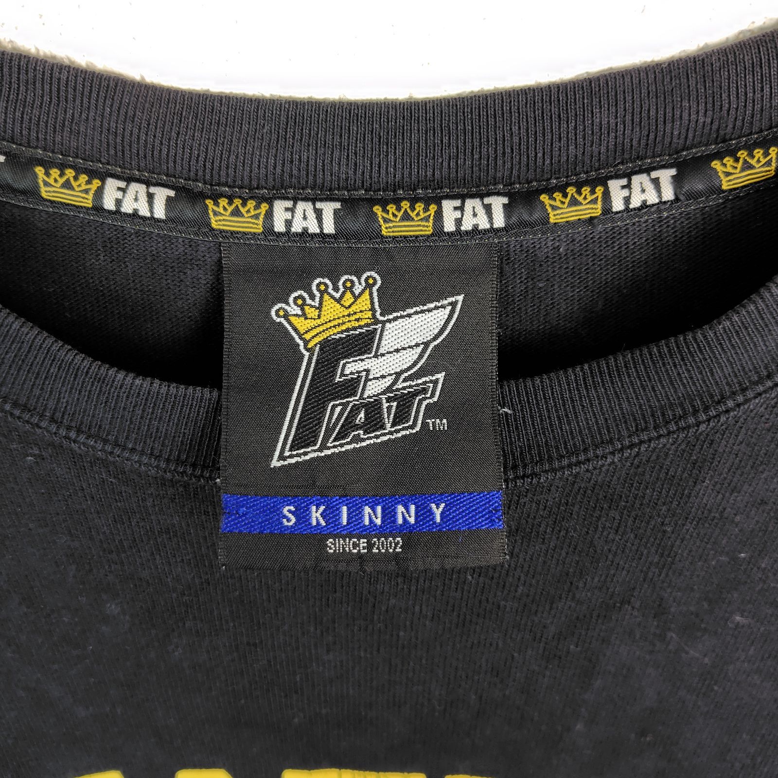 00s FAT エフエーティー スウェット ロゴプリント ブラック SKINNY 
