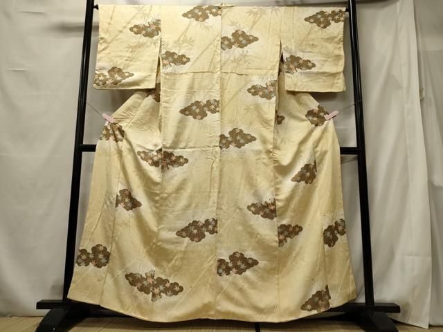 平和屋着物■上質な小紋　雲取り吉祥花文　正絹　逸品　CABF4353ev 平和屋着物□上質な小紋 雲取り吉祥花文 正絹 逸品 CABF4353ev 【公式
