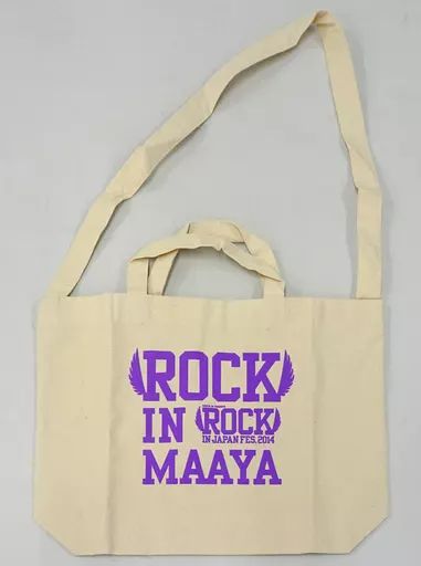 中古】バッグ(女性) 坂本真綾 トートバッグ(生成り×パープル) 「ROCK