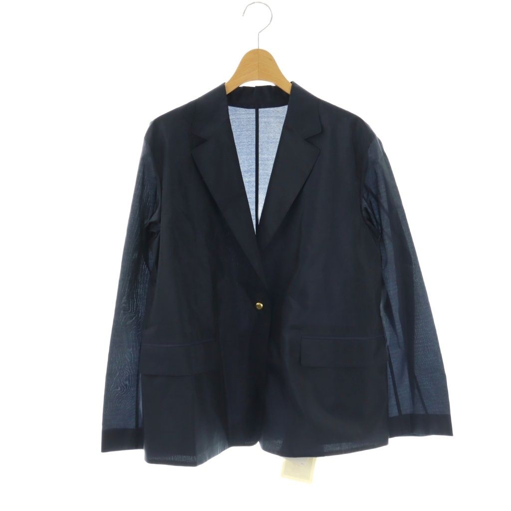 Drawer ドゥロワー コットンシルクテーラードジャケット DRAWER（ドゥロワー） 美品 コットンシルク ダブルジャケット 6522-299