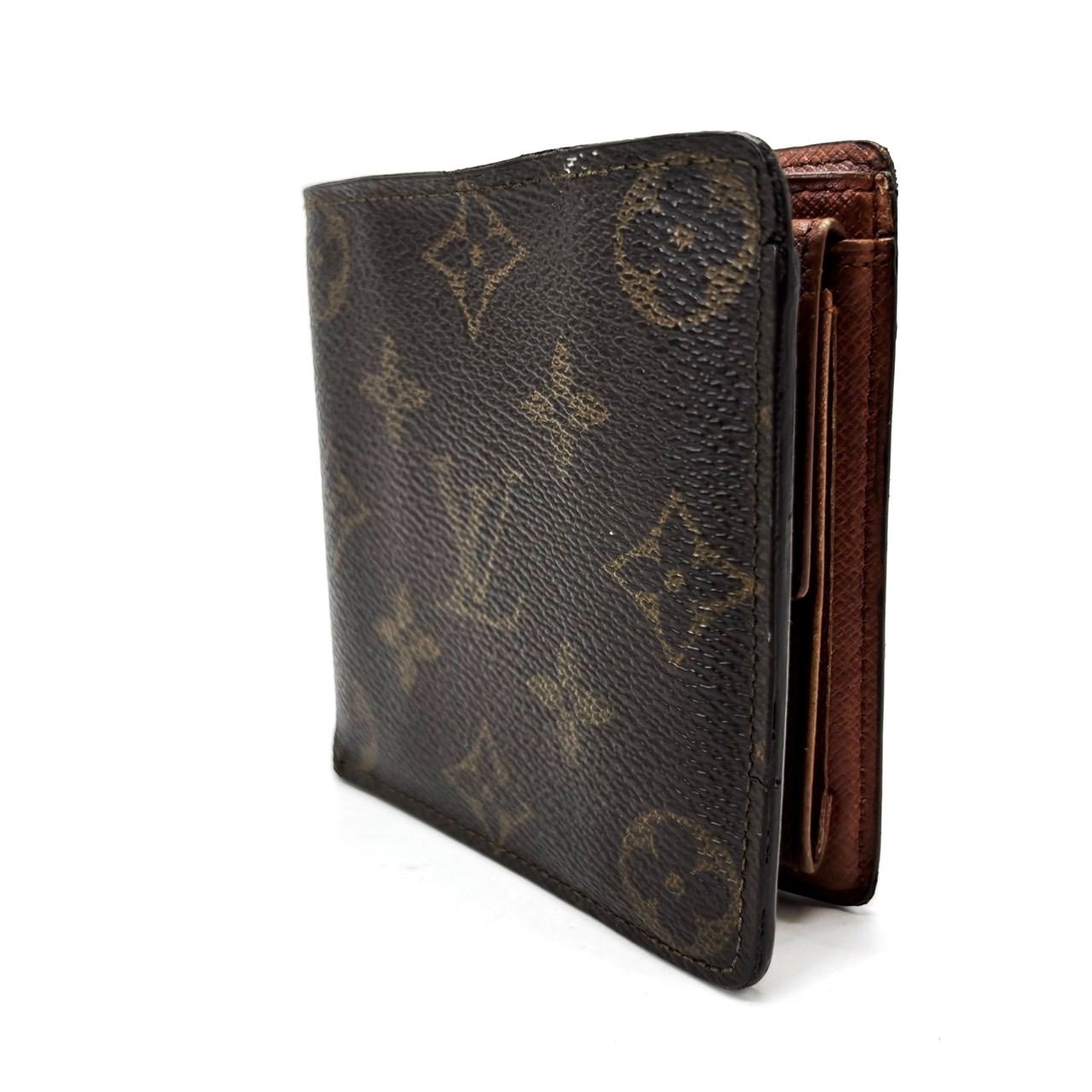 良品】LOUIS VUITTON ルイヴィトン モノグラム 2つ折り財布 ブラウン