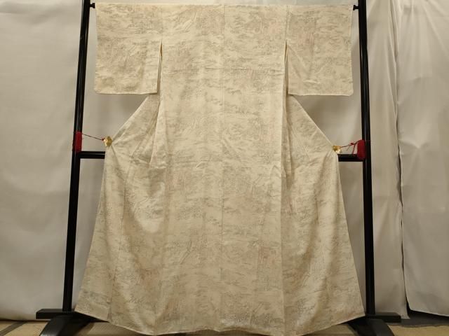平和屋着物■上質な小紋　御所車花文　正絹　逸品　AABI0234st 平和屋着物□上質な小紋 御所車花文 正絹 逸品 AABI6549stの通販 by