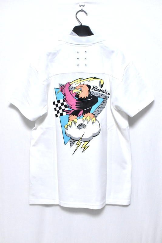 定価3万1900円】新品 ラッセルノ ゴルフ イーグル プリント ポロシャツ