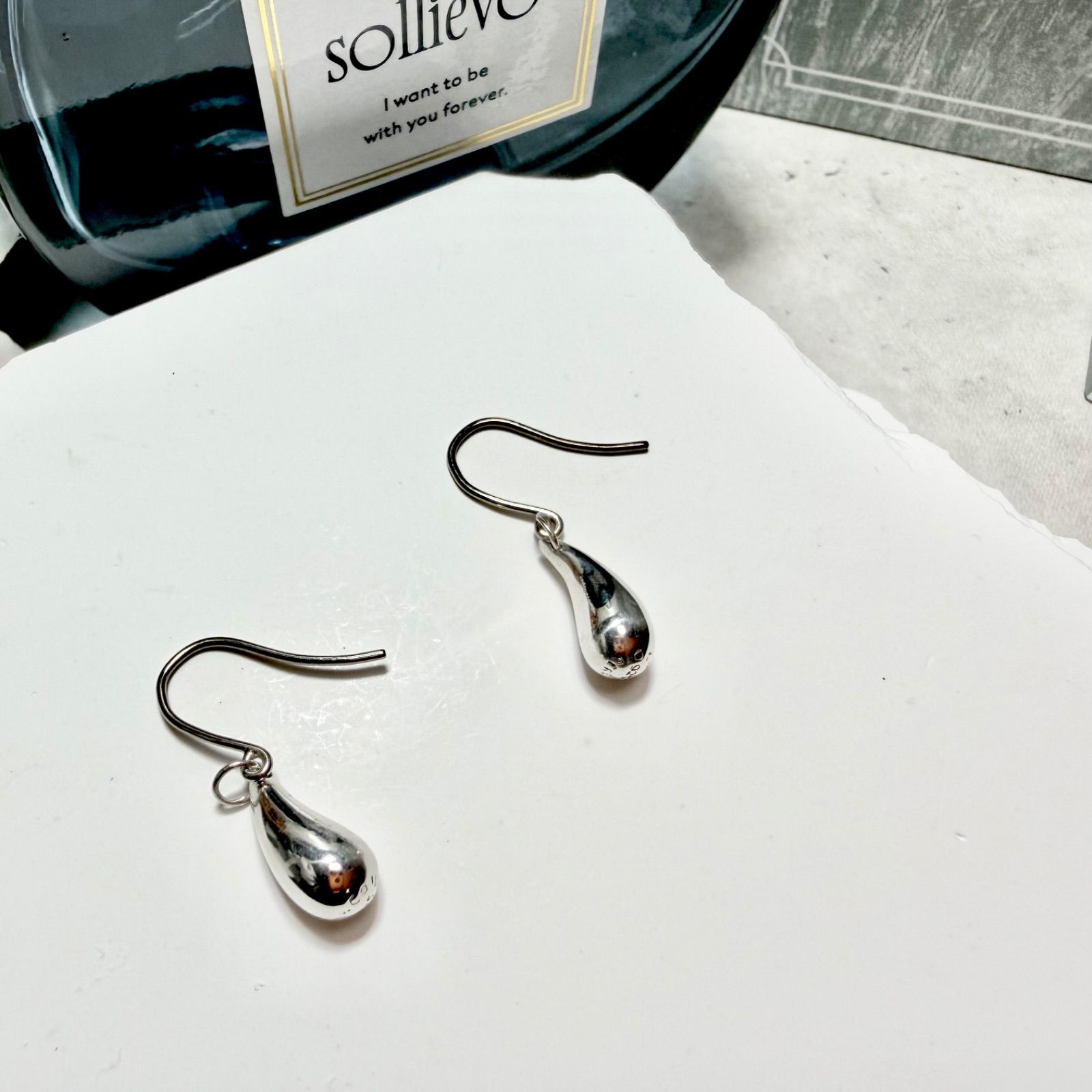 新品仕上済 Tiffany&Co. ティファニー ティアドロップ ピアス シルバー