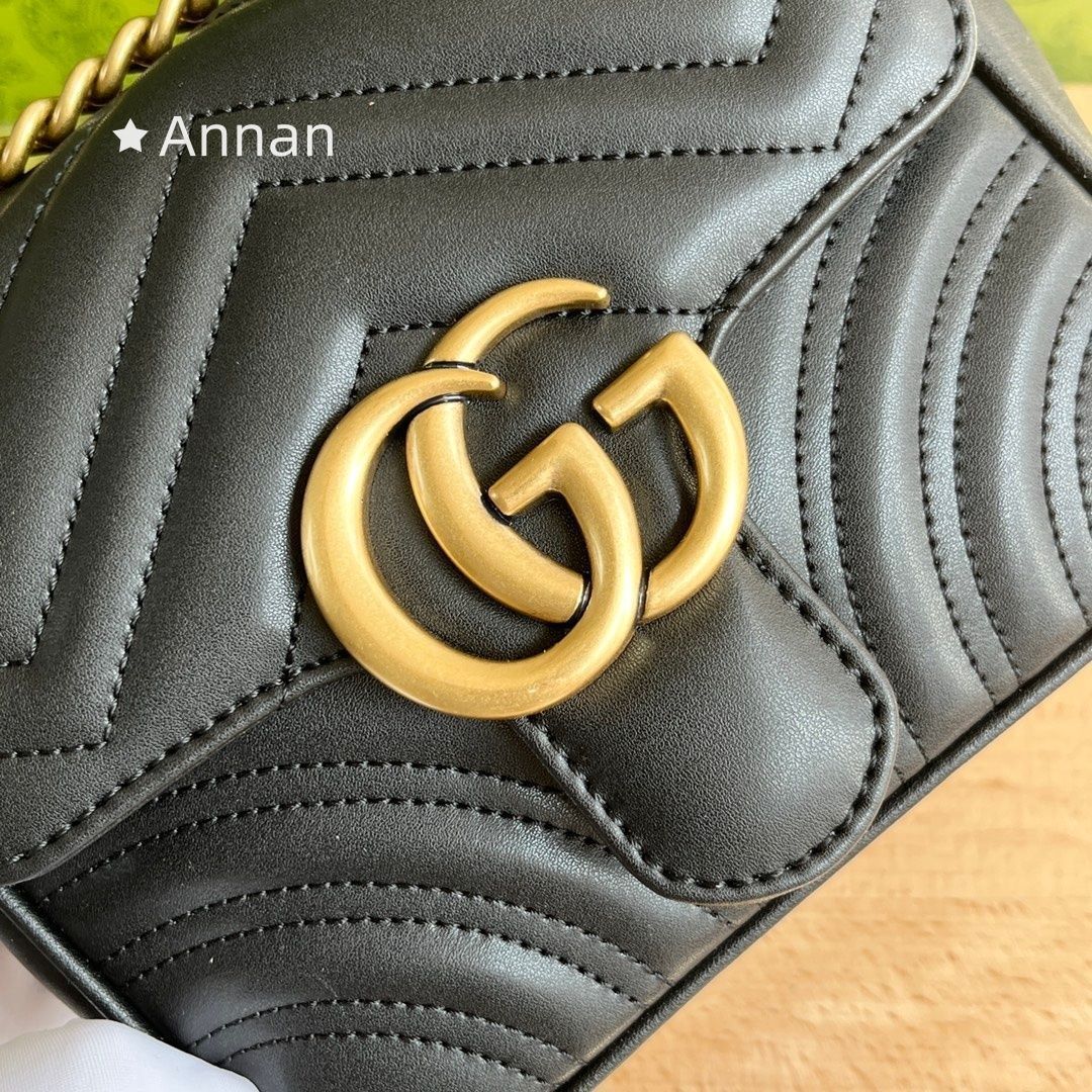 極美品】【希少】GUCCI グッチ チェーンショルダーバッグ GGマーモント