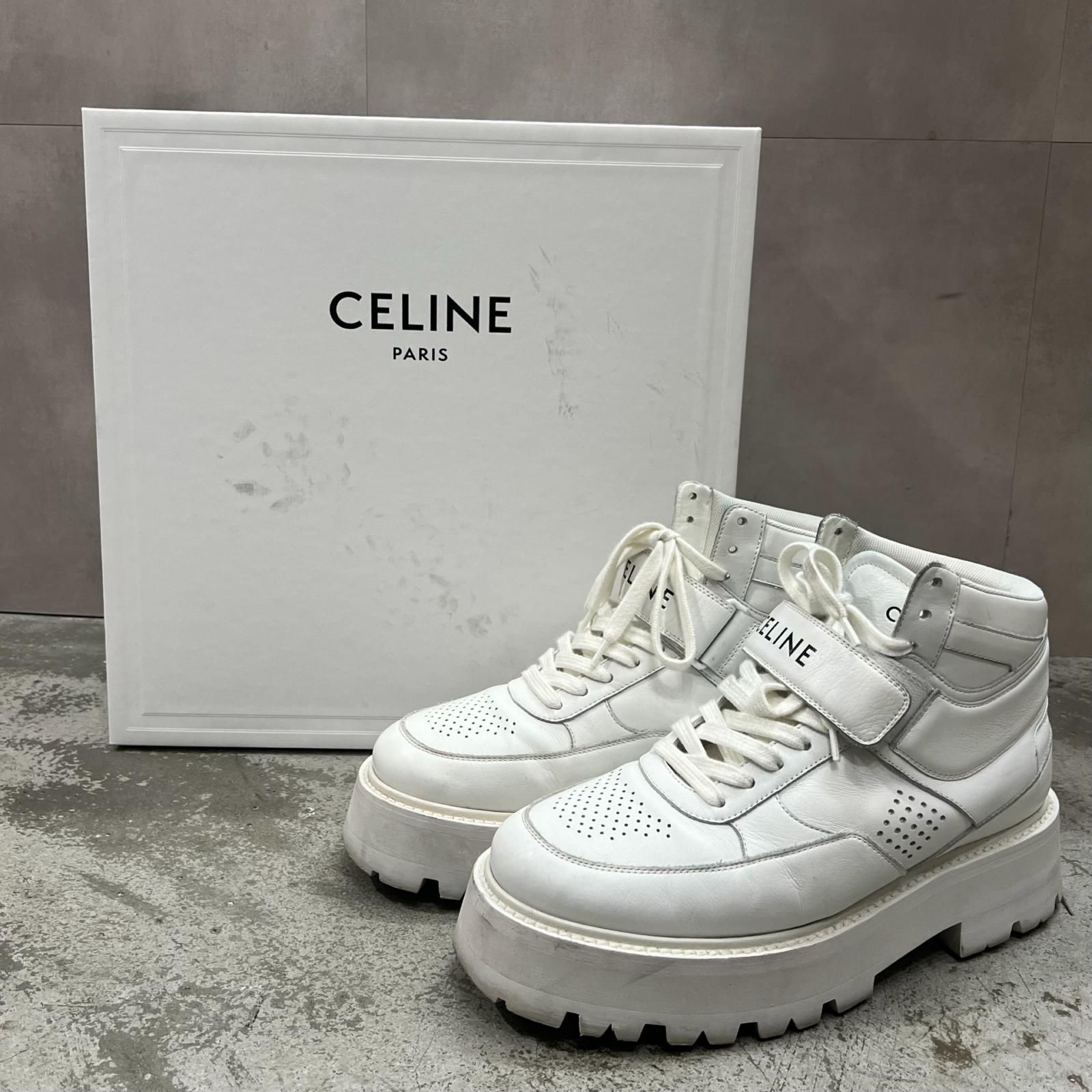 CELINE BULKY TRAINER バルキー レザー ハイカットスニーカー セリーヌ 