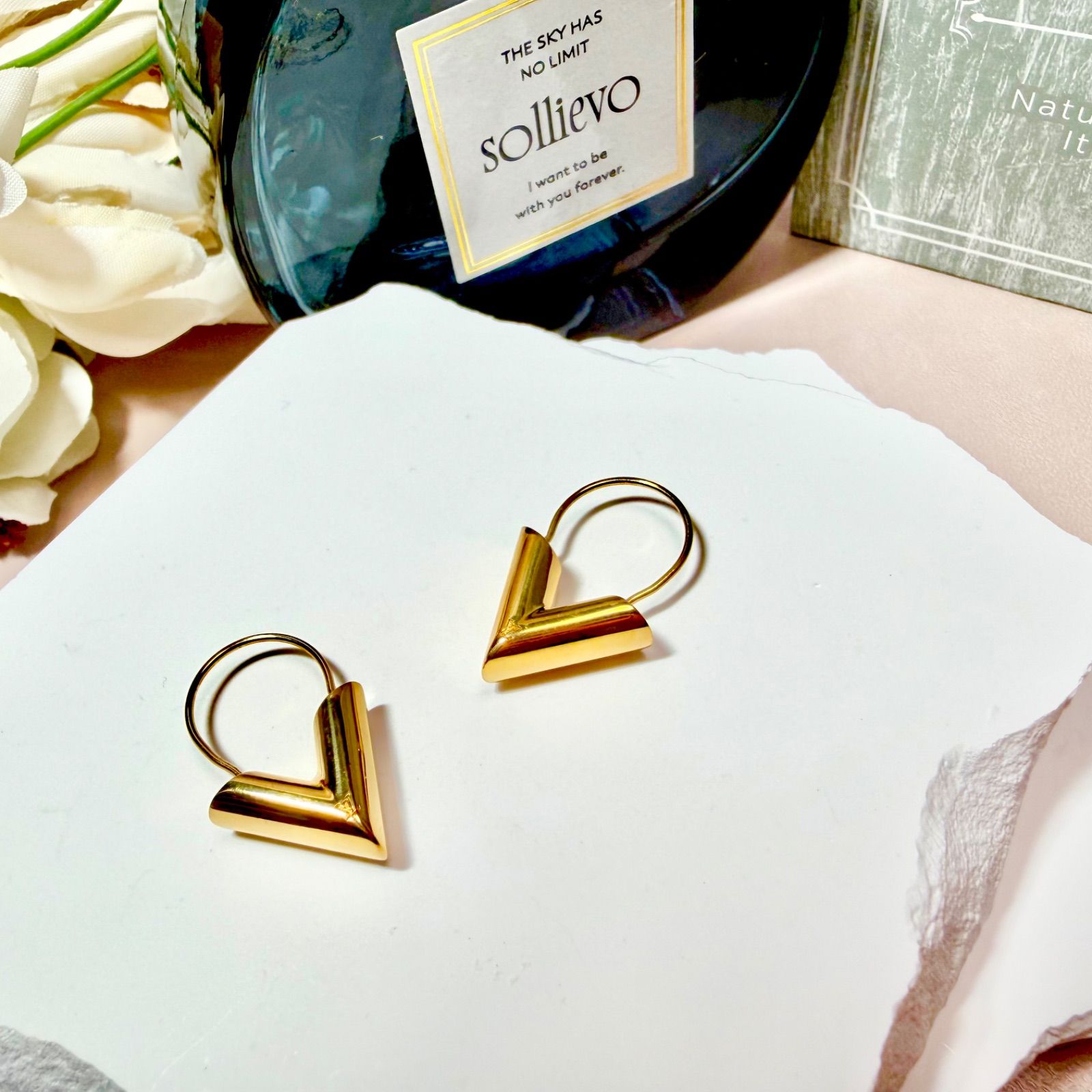 LOUIS VUITTON ルイヴィトン エセンシャルV ピアス ゴールド フープ 