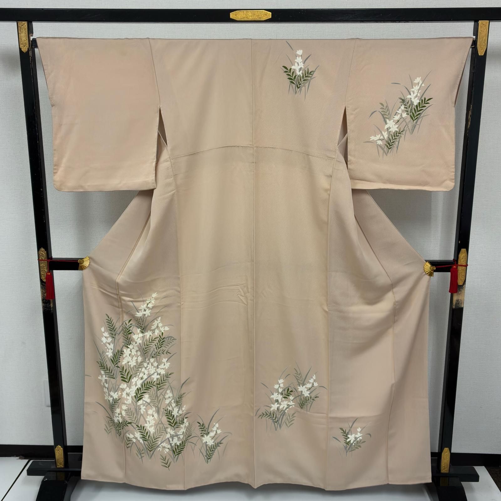 付け下げ 正絹 紋なし 美しい花草 染め 袷 着物 MK-6909 - メルカリ
