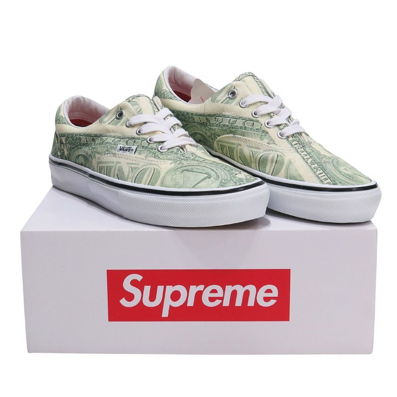 新品 SUPREME シュプリーム x VANS バンズ SKATE ERA VN0A5FC9GRN
