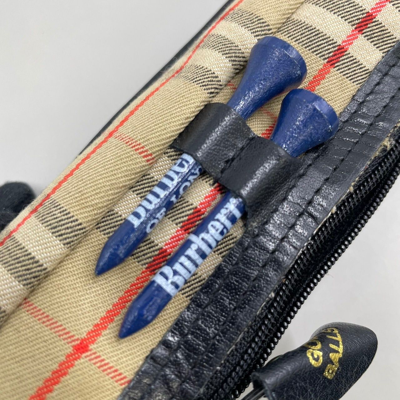 極美品 BURBERRY GOLF バーバリー ゴルフボールケース ボール入れ