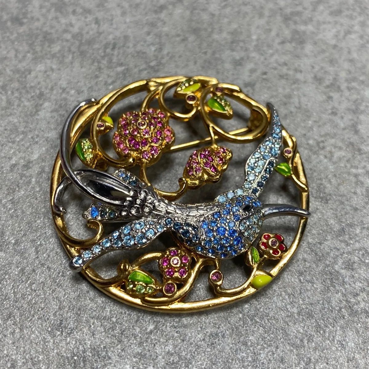 Swarovski スワロフスキー ハミングバード ハチドリ ブローチ - メルカリ