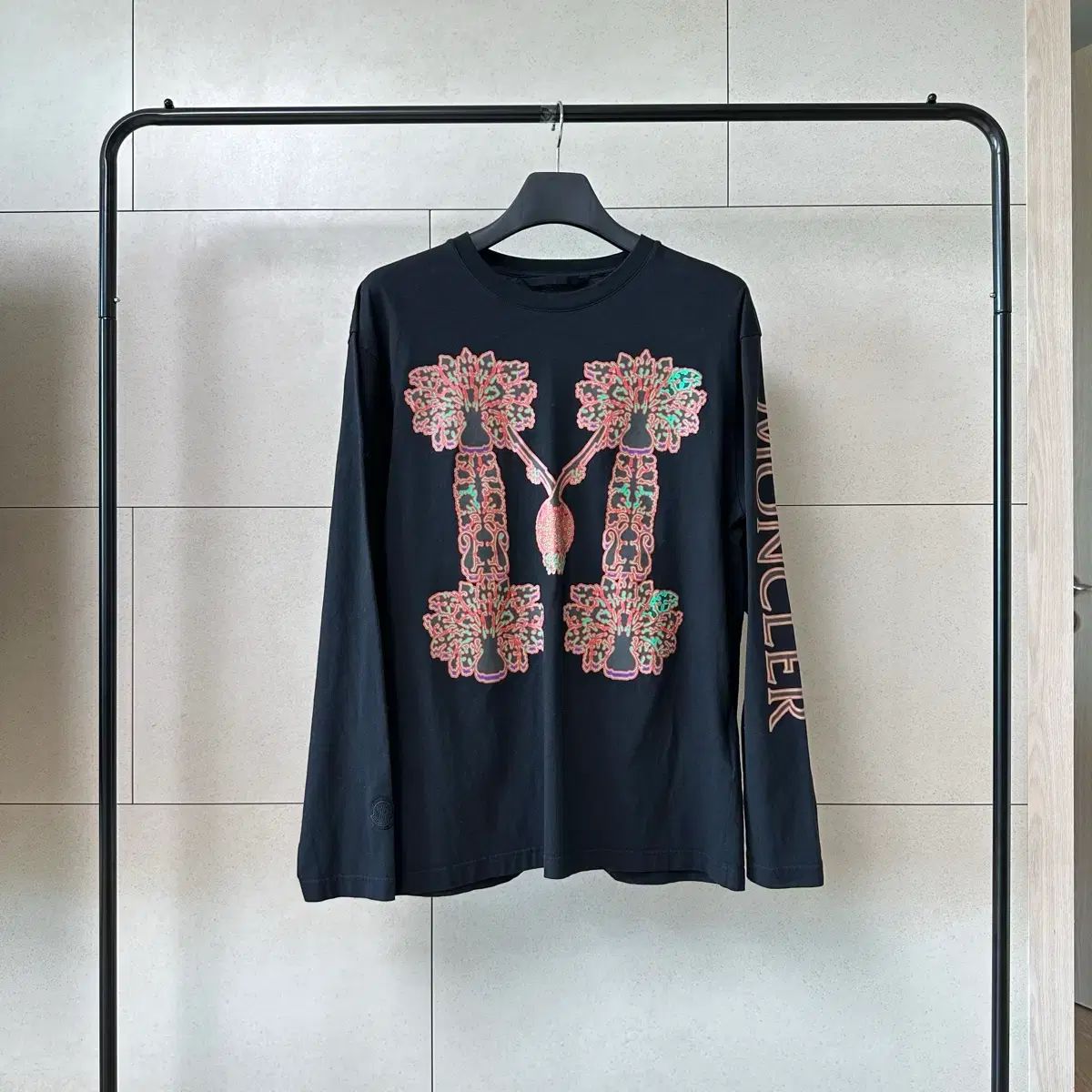 MONCLER モンクレール 1952 ロゴ 長袖 Tシャツ ブラック M
