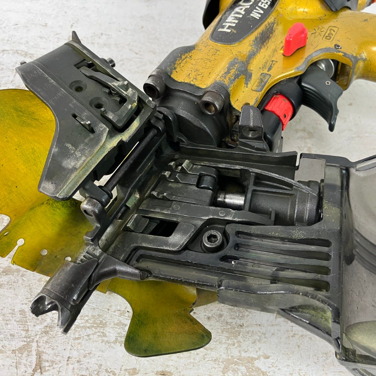 HITACHI 日立 65mm 高圧 ロール釘打機 ケース付 NV65HM オレンジ