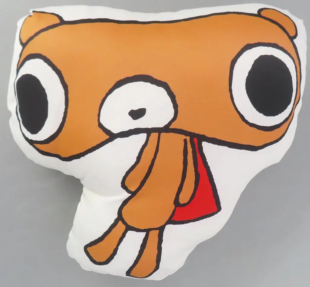 中古】クッション・本体 もちぐま(オレンジ) BIGもちぐまクッション