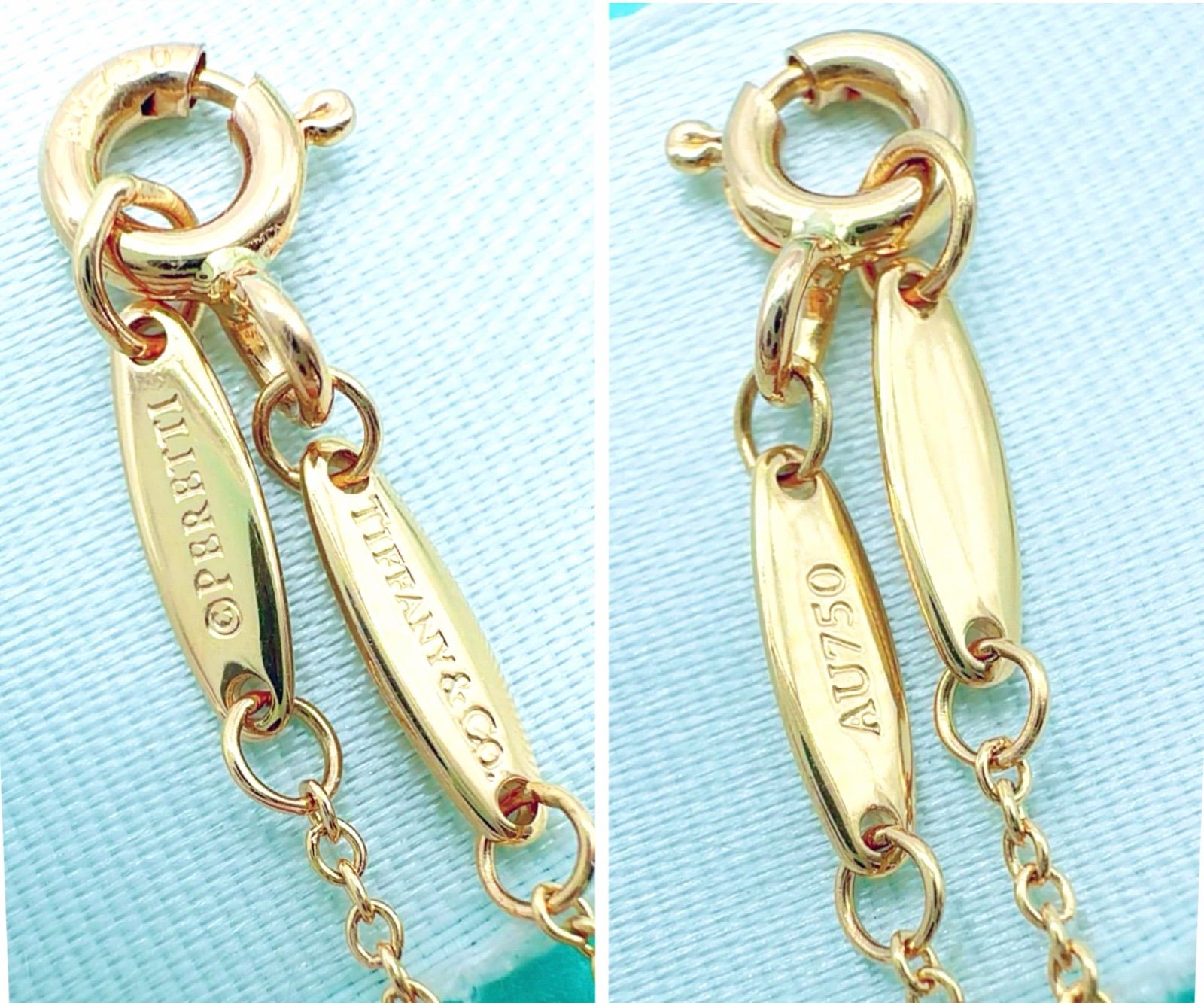 ティファニー バイザヤード ダイヤ ゴールド YG 0.08ct ネックレス 