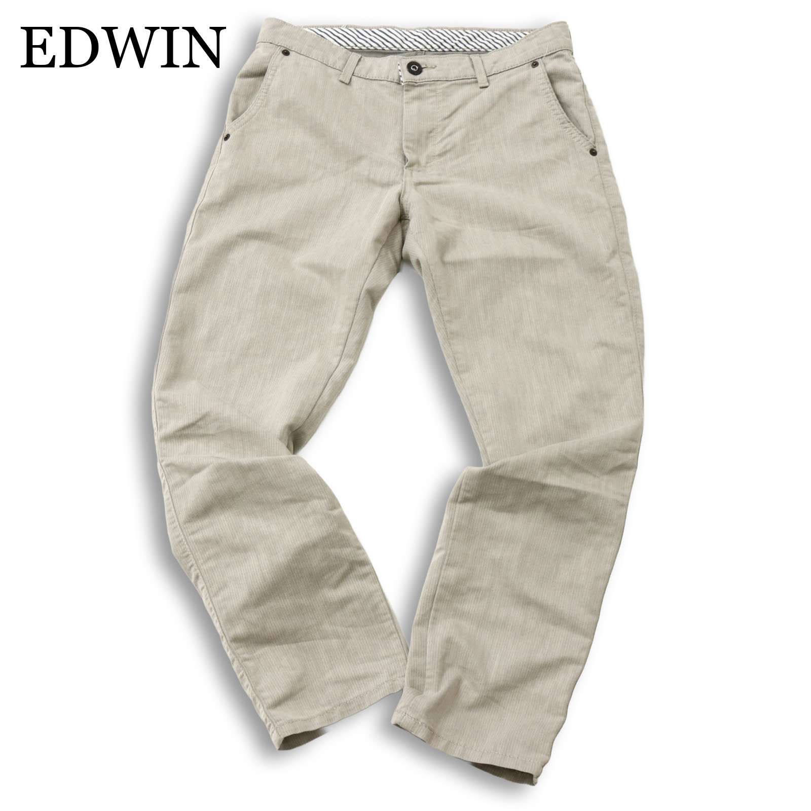 EDWIN エドウィン 【E53SA】 白樺 ヘリンボーン テーパード パンツ 日本製 Sz.30 メンズ