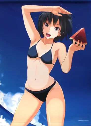 【】タペストリー 七咲逢(水着) B1夏タペストリー 「アマガミ10周年記念展覧会＆高山箕犀個展 創設祭」 グッズ