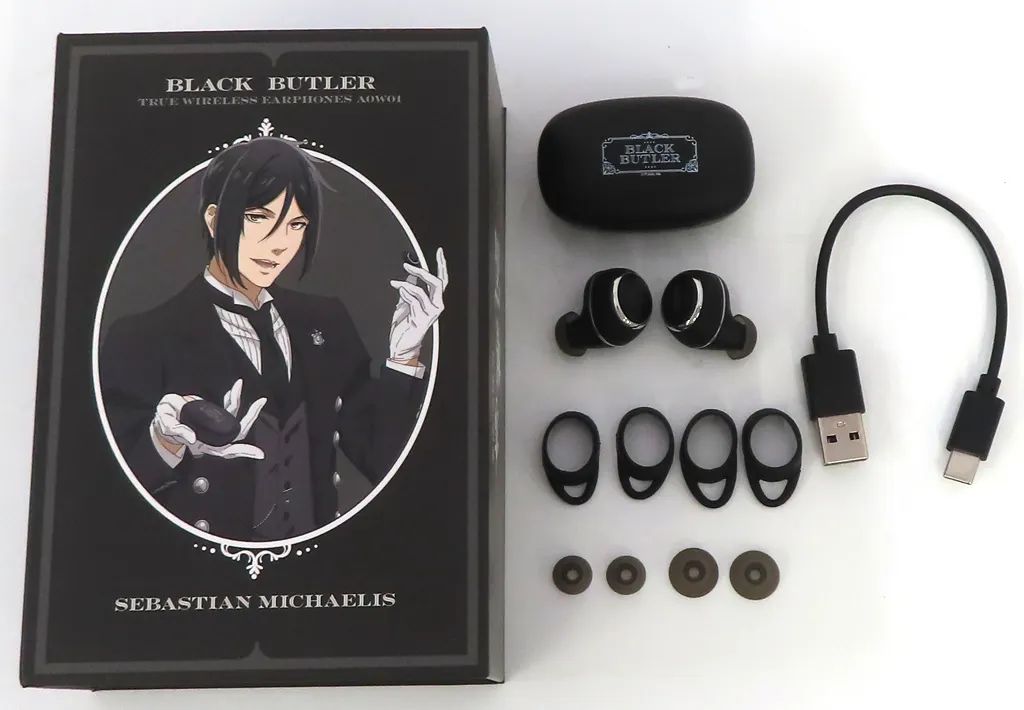 [Used] Headphones Sebastian Michaelis Wireless Earphones ANIMA AOW01 “Black Butler - Boarding School Edition - x ONKYO”