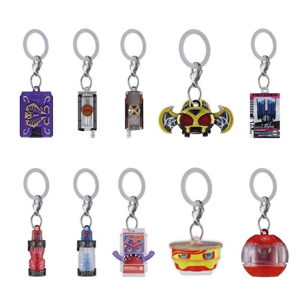 中古】ストラップ 全10種セット 「仮面ライダーシリーズ めじるし