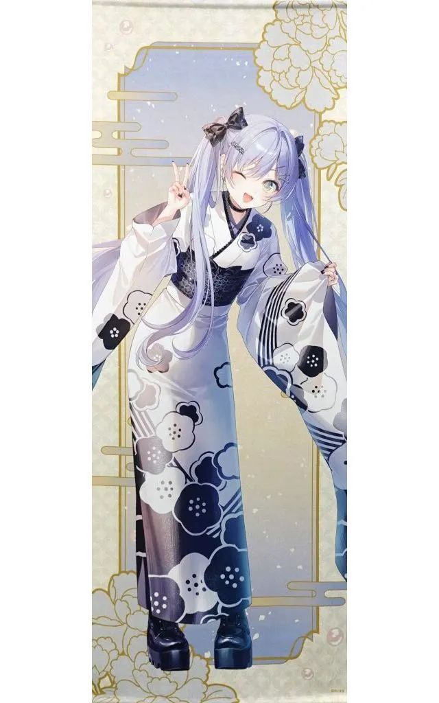 中古】タペストリー 夜乃くろむ 等身大タペストリー 「バーチャル