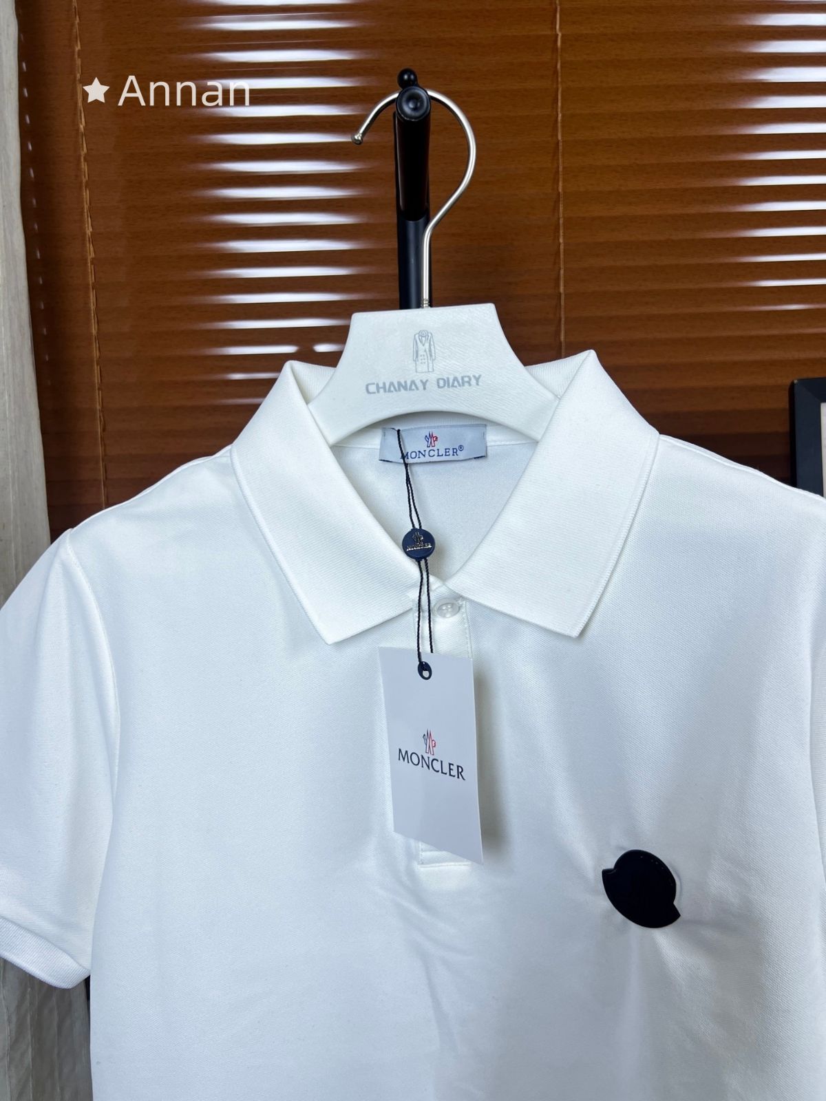 新品　未使用　Moncler ポロシャツ タグ付き 中古・古着通販】MONCLER (モンクレール) アップリケポロシャツ