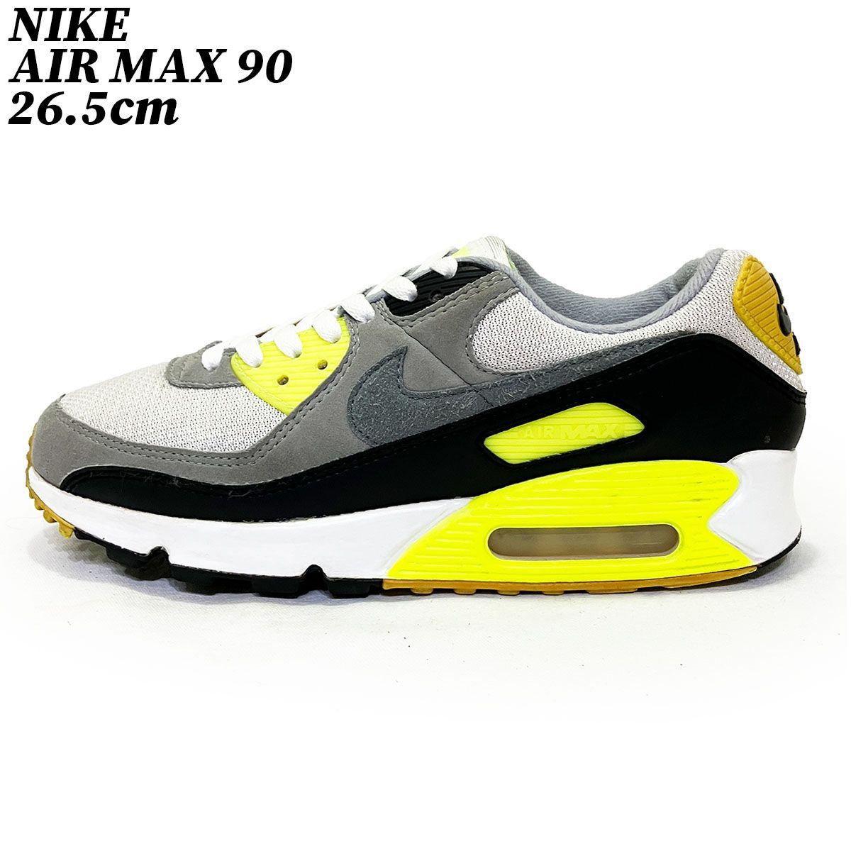 取引終了NIKE ナイキ エアマックス 90 展示品 ホワイト グレー イエロー ブラック CD0881-103 27 センチ 画像参照 箱無し Nike AIR MAX 90 VOLT CD0881-103 (Nike/スニーカー) 88222160【BUYMA】